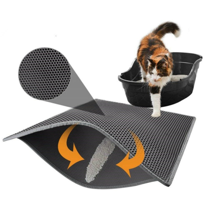 Honeycomb Cat Litter Mat – Waterproof & Easy to Clean