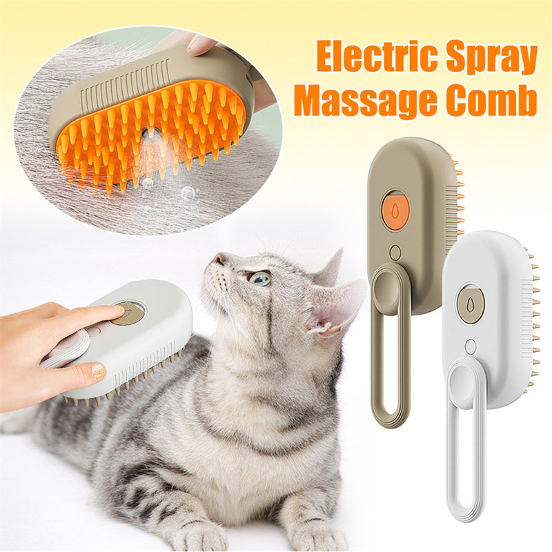 Cat Steam Brush Steamy Dog Brush 3 In 1 Electric Spray Cat Hair Brushes For Massage Pet Grooming Comb Hair Removal Combs Pet Products - Tier Vet