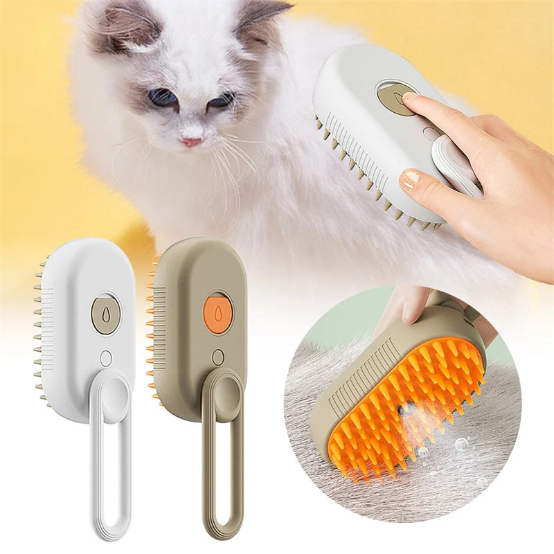 Cat Steam Brush Steamy Dog Brush 3 In 1 Electric Spray Cat Hair Brushes For Massage Pet Grooming Comb Hair Removal Combs Pet Products - Tier Vet